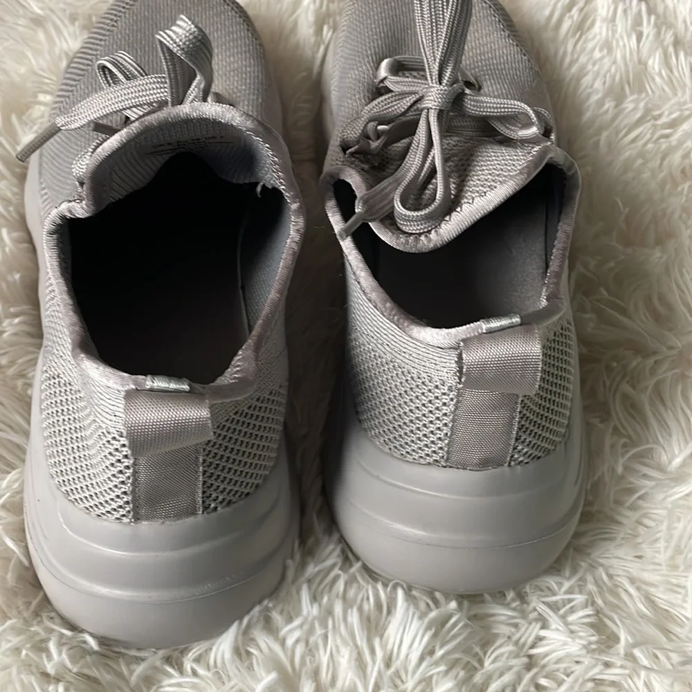 ASOS Knitted Gray Chunky Sole Running Sneakers